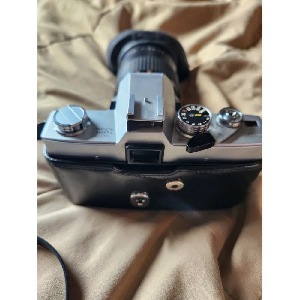 Minolta SRT 101 35mm Film SLR Camera w/ Promaster 35-105mm Zoom Lens - TESTED